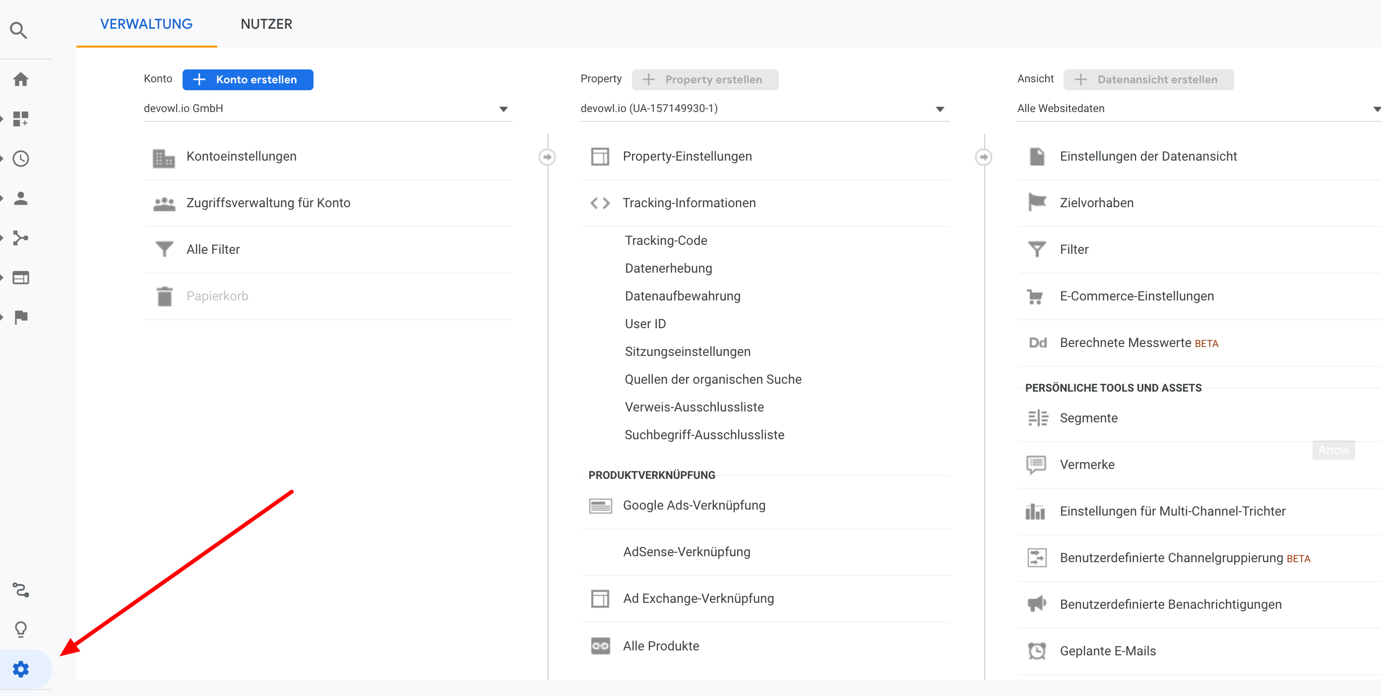 Google Analytics Settings