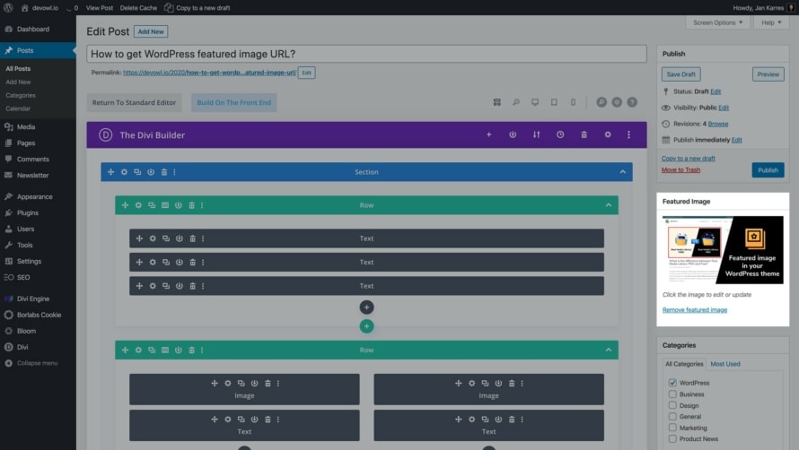 Step 1: Add a featured image to your blog post, page or an other post type
