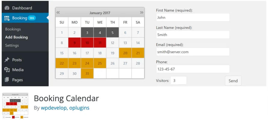 Booking Calender Plugin