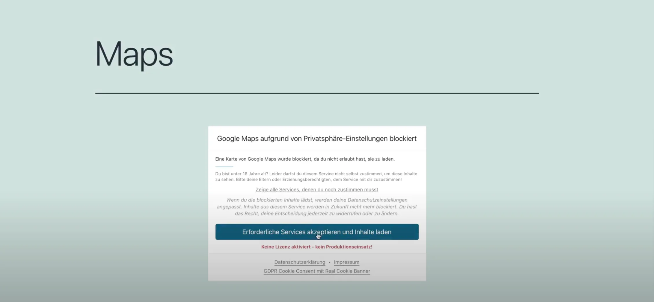 Google Maps Content Blocker