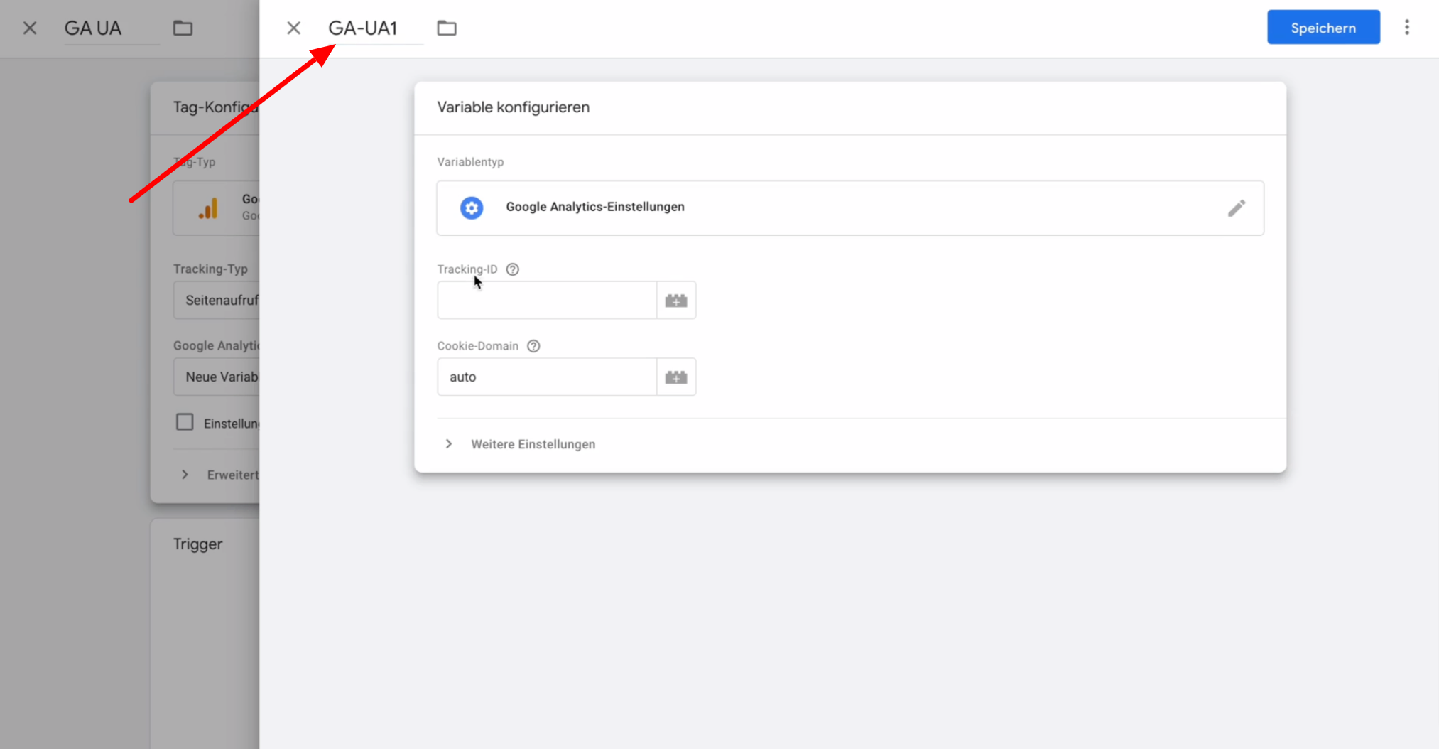 New Variable Google Tag Manager