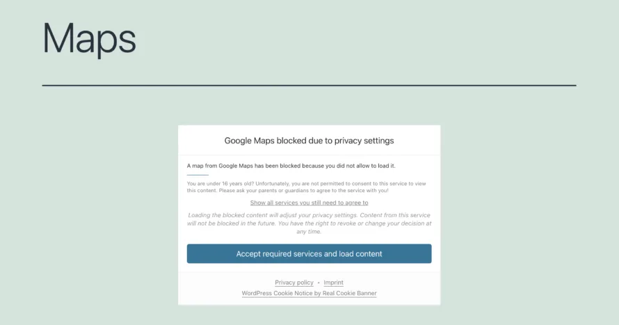 Google Maps Content Blocker