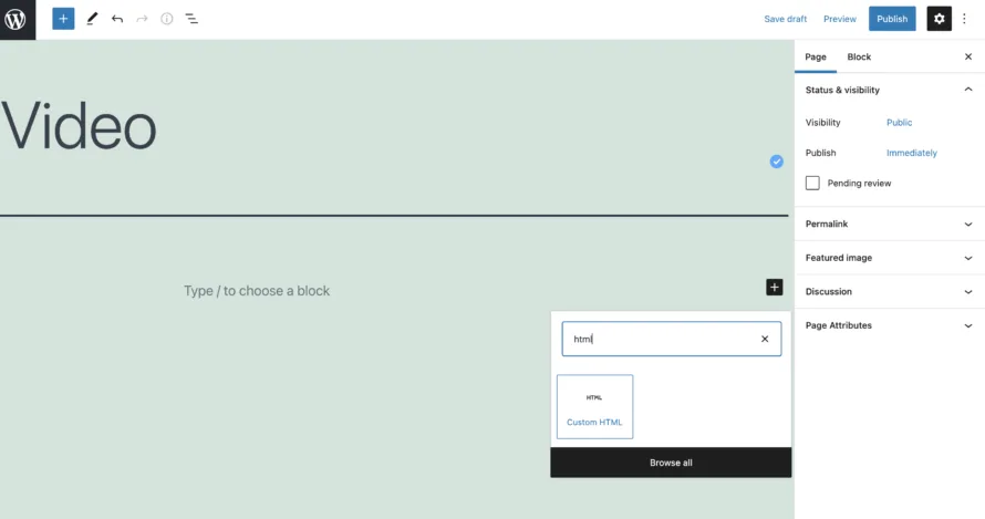 Creating New Page WordPress