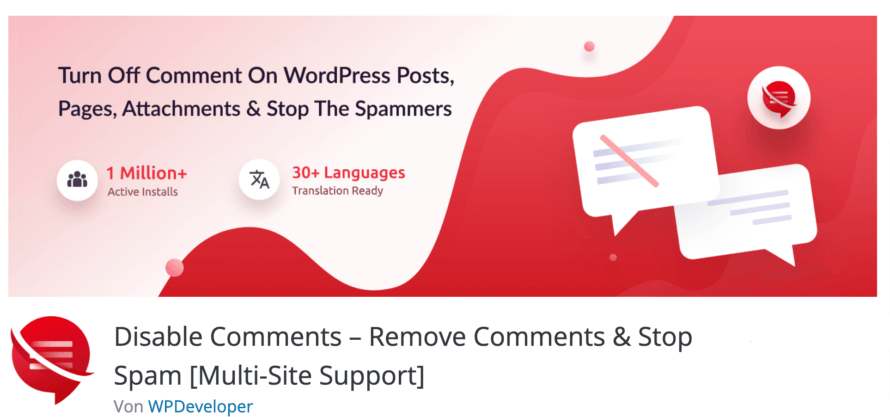 Disable Comments Plugin