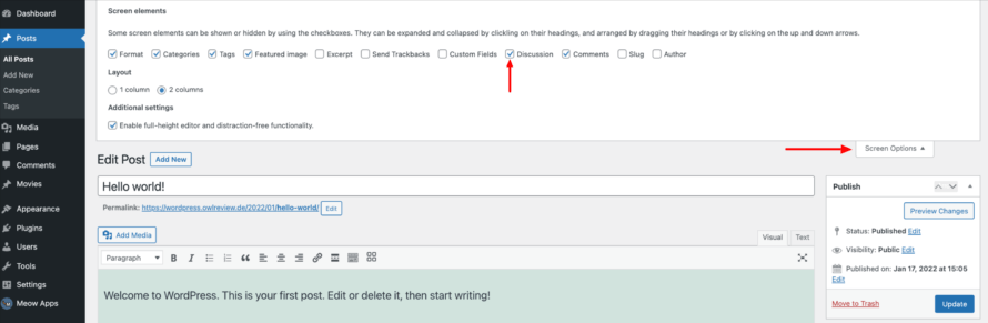 Disable Commtens WordPress