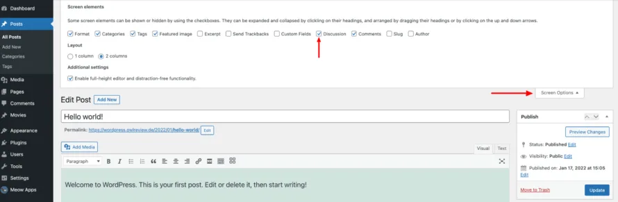 Disable Commtens WordPress