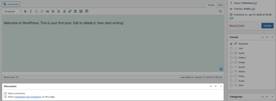 Disabling Comments WordPress