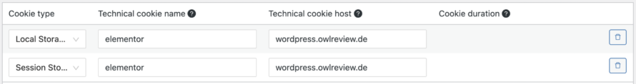 Elementor Cookies