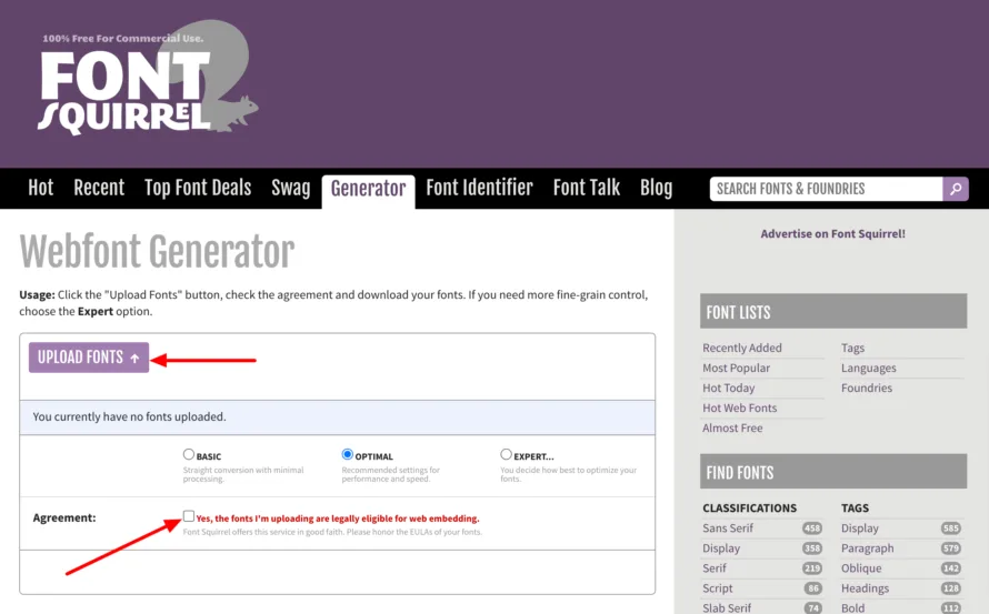 Fontsquirrel Generator