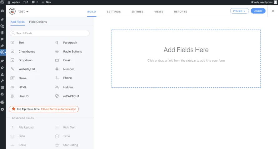 Formidable Creation Forms