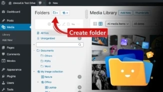 Create folders in your WordPress media library