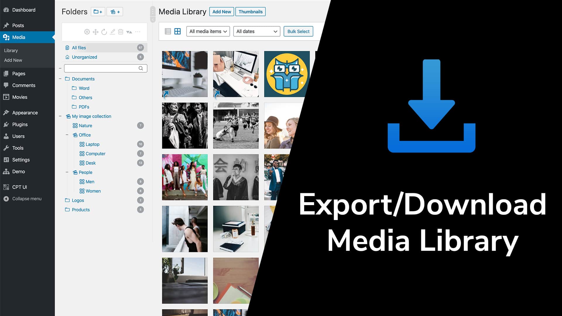 How To Download Export Wordpress Media Library