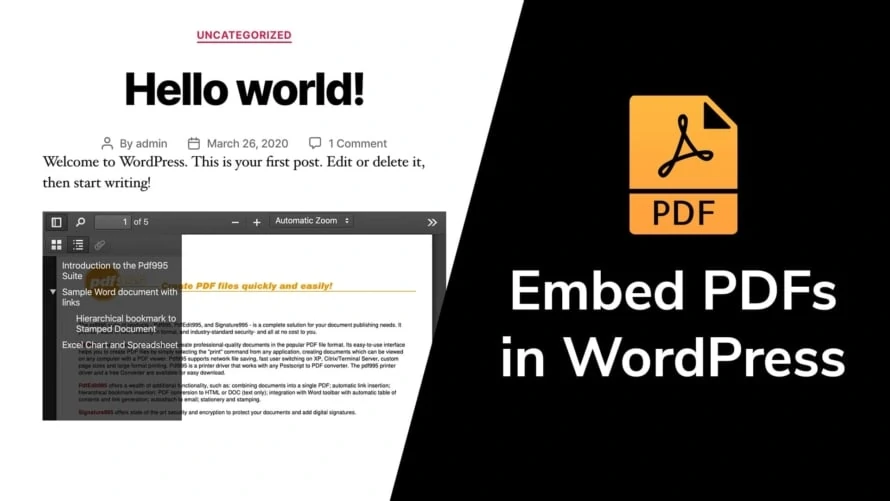 How to embed PDFs in WordPress