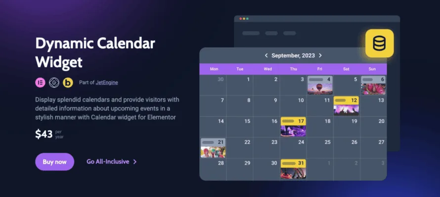 JetEngine Dynamic Calendar widget