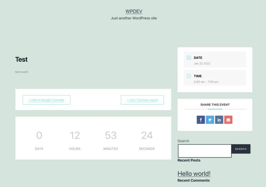 Modern Events Calendar