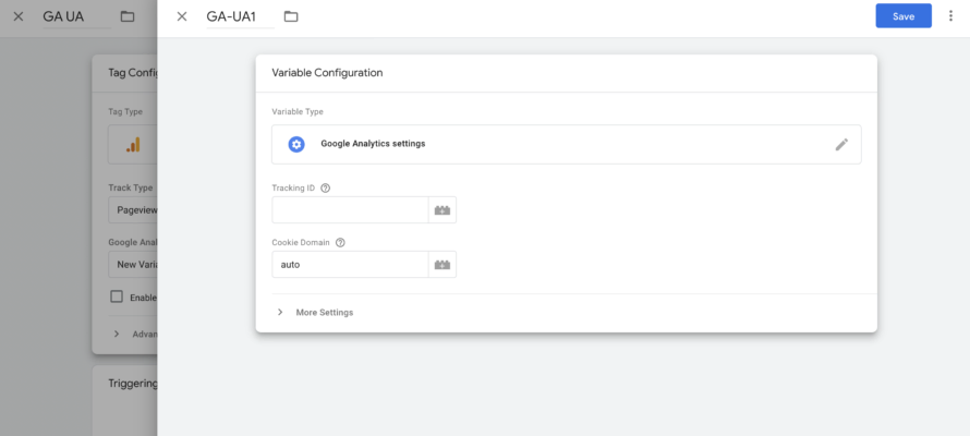 New Variable Google Tag Manager