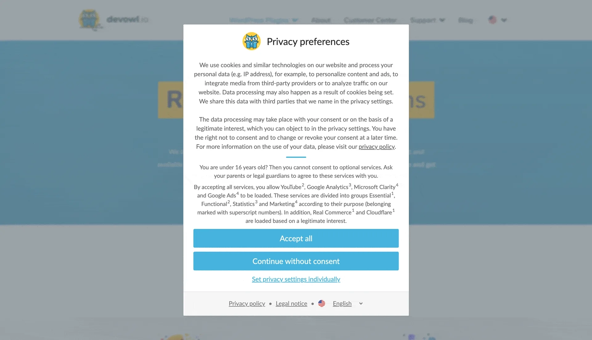 Real Cookie Banner übersetzt in 12 Sprachen