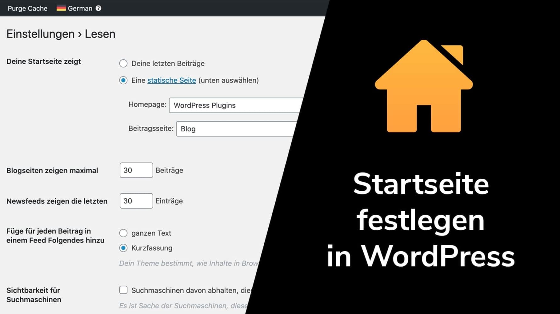 WordPress: Startseite festlegen - Anleitung
