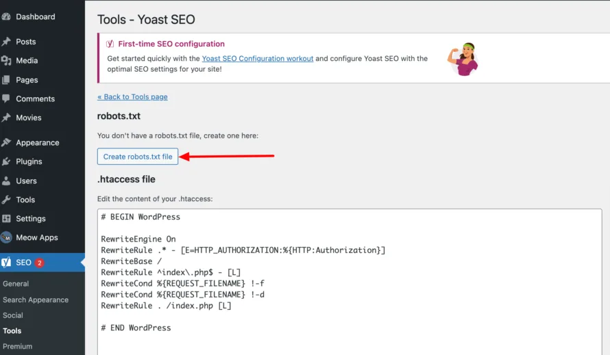Yoast SEO robots txt