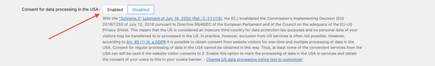 USA GDPR WordPress