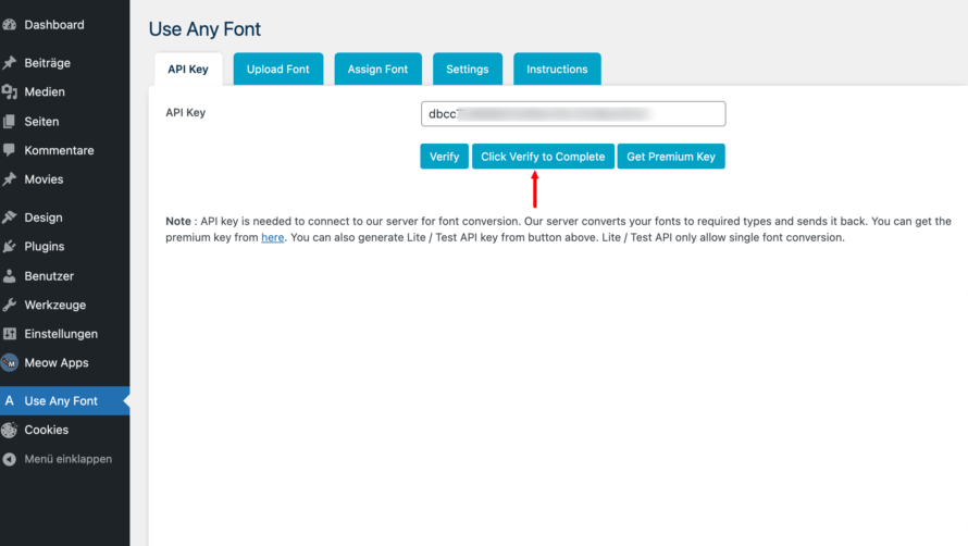 Use Any Fonts Lizenschlüssel