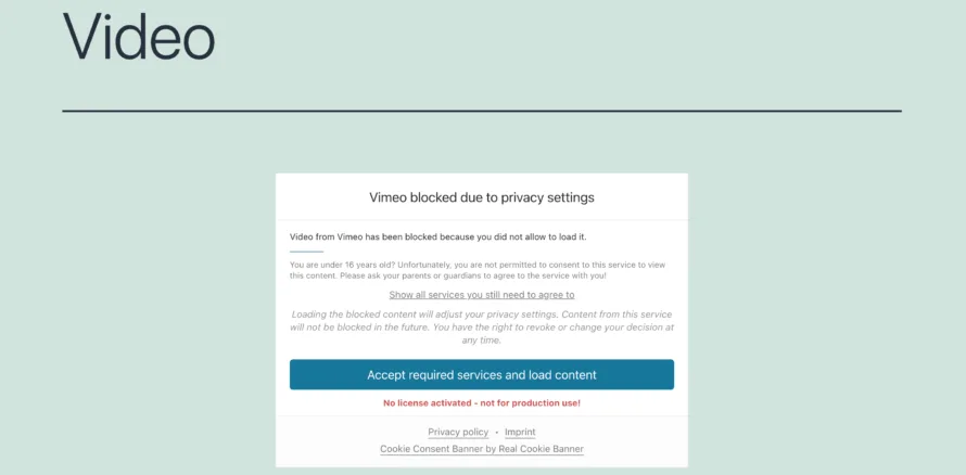 Vimeo Video Content Blocker