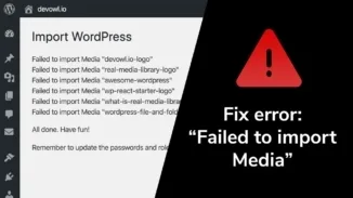 WordPress error – failed to import media