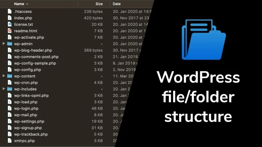 WordPress folder structure: wp-content/ folder structure