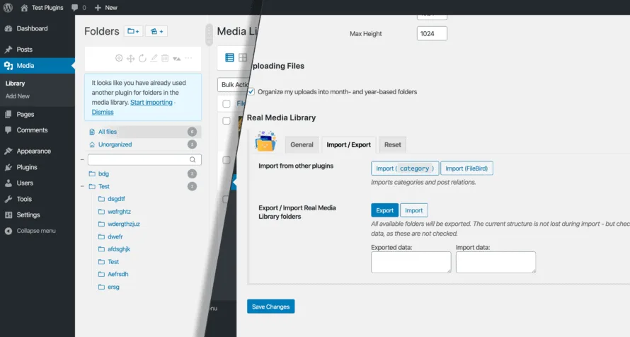 Ordner von anderen Plugins importieren