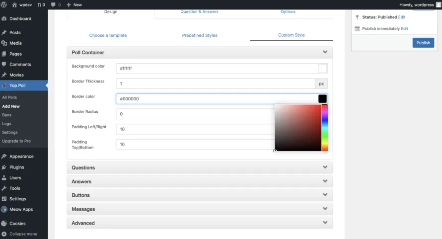 YOP Polls Customization
