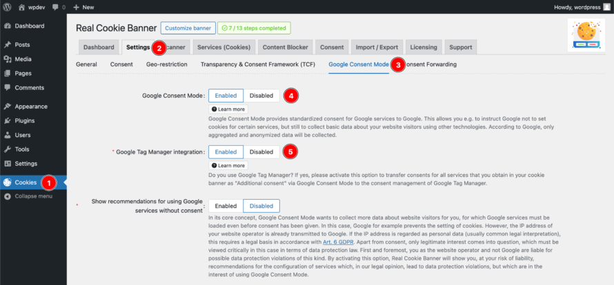 Activate Google Consent Mode with Google Tag Manager integration
