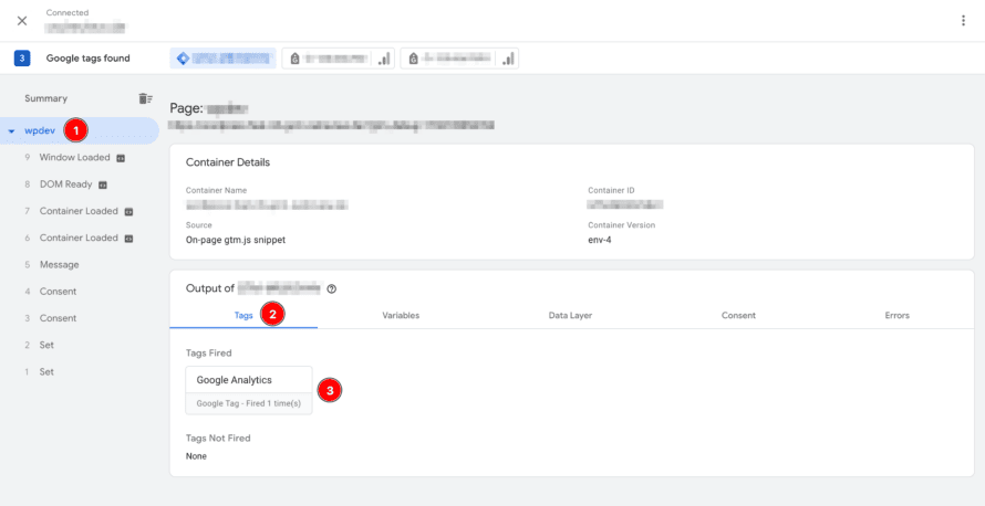 Augelöster Tag nach Übermittlung der Einwilligung mit dem Google Consent Mode im Google Tag Manager