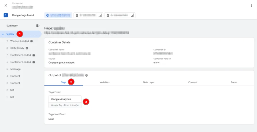 Augelöster Tag nach Übermittlung der Einwilligung mit dem Google Consent Mode im Google Tag Manager