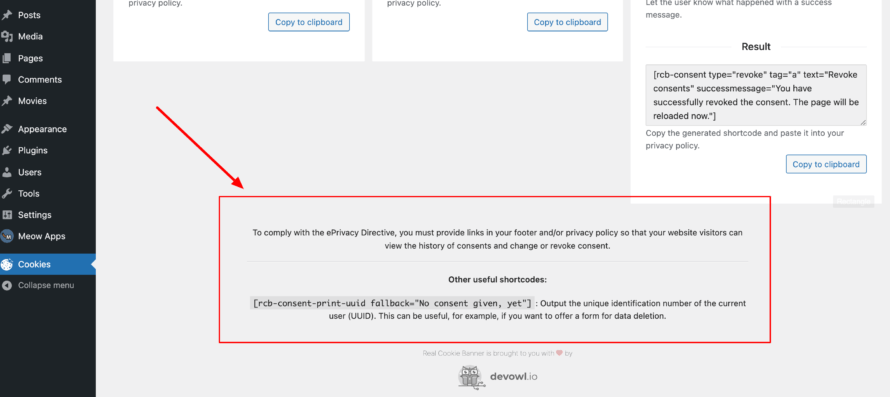 Shortcodes Legal Basis