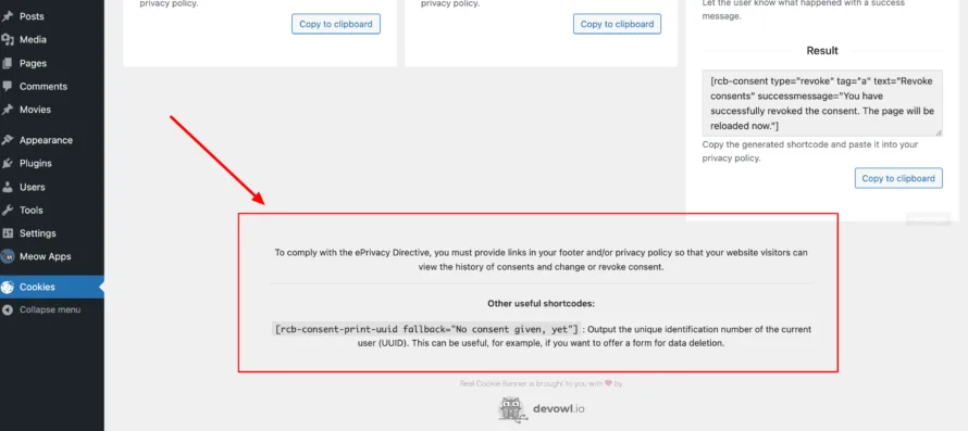 Shortcodes Legal Basis
