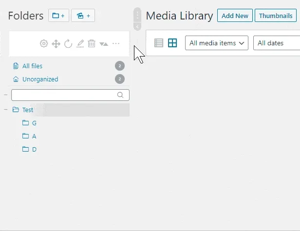 Organize uploaded media by drag & drop or automatically by criteria