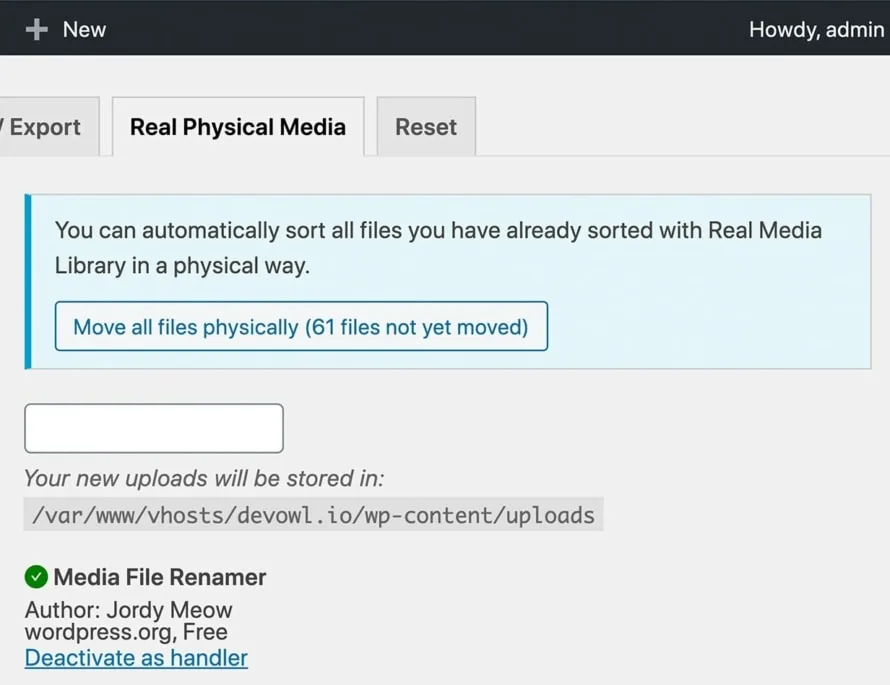 Reorder existing files