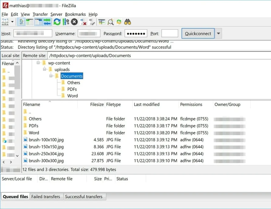 Upload files to physical folders